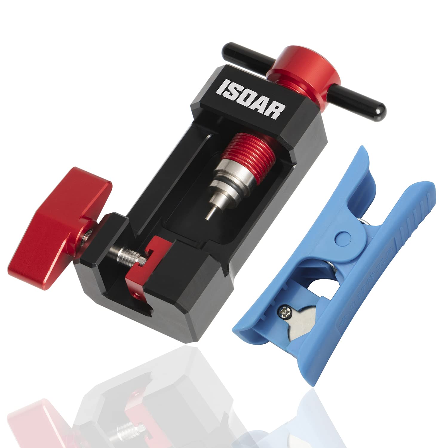 ISOAR Upgraded Needle Driver Insertion Tool,Bicycle Hydraulic Hose Fitting Insert Tool with Hydraulic Hose Cutter,Install Olive Banjo Set Tool