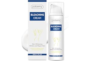 Pobemy Skin Bleaching Cream, Dark Spot Remover for Face, Intimate Areas & Body, Vitamin C Whitening for Underarms, Knees, Elbows, Inner Thighs, Bikini Line – Sensitive Skin Lightening Cream- 1.7FL OZ