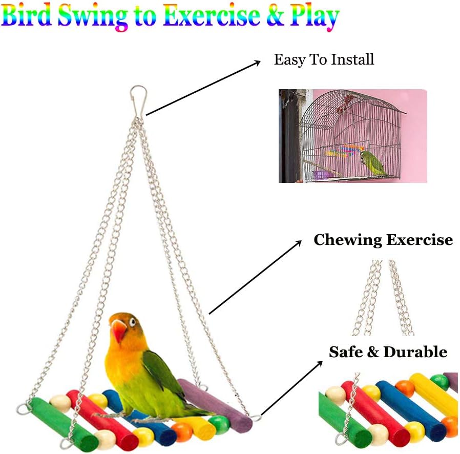 8 Pcs Bird Budgie Parakeet Toys - Image 4