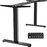 VIVO Heavy Duty Dual Motor Electric Sit Stand Desk Frame, 220 lbs Capacity up to 85" x 43" Tops, Memory Controller Height Adj