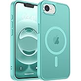 zapica Magnetic for iPhone 16e Case, [Compatible with MagSafe] [Military Grade Drop Protection] Translucent Matte Shockproof Anti-Scratch Phone Cover, Blue Green
