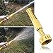 Homdox 2 Twist Hose Nozzles Sprayer Solid Brass Adjustable Hand Sprayer Heavy Duty High Pressure Sweeper Nozzle Outdoor Cleaning Tools Leak-Free with 6 Free Rubber Washers - Safe for Organic Gardens