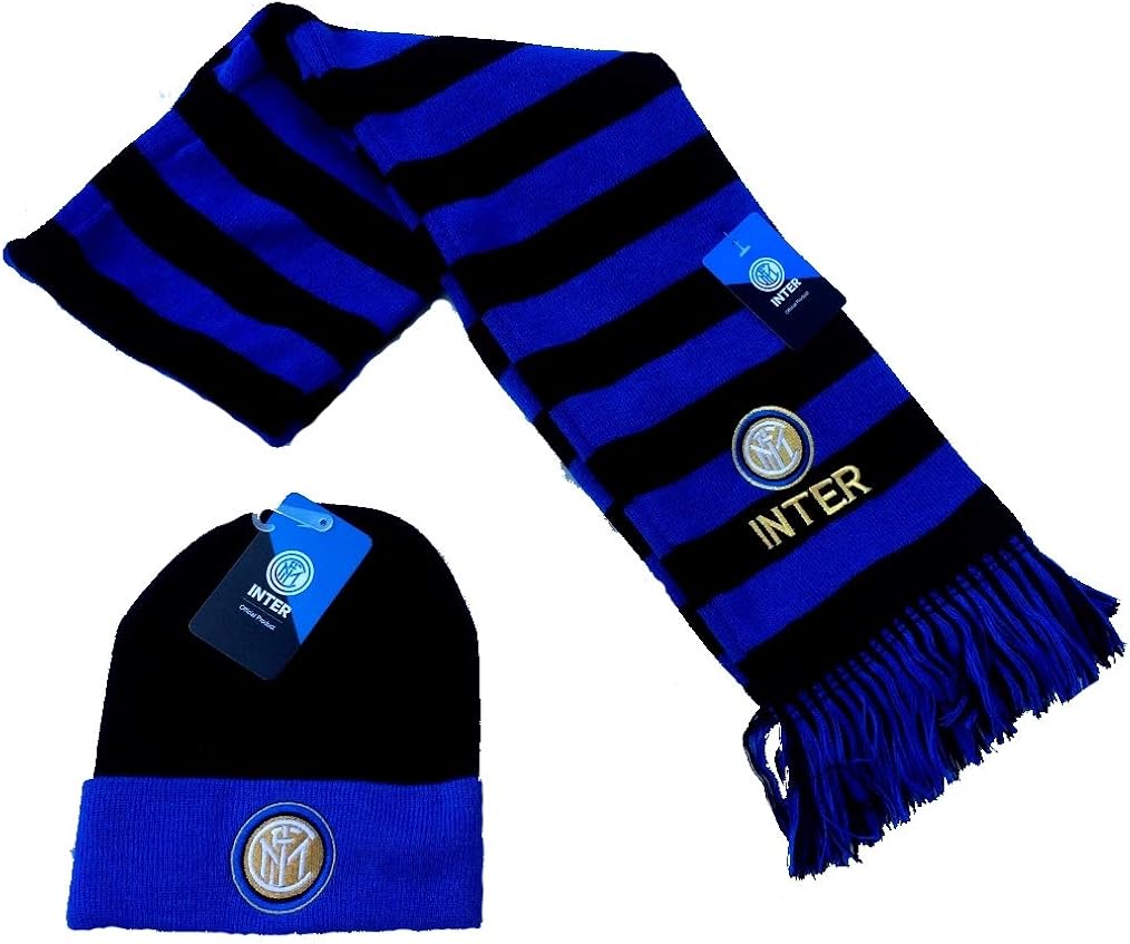 Inter Supercoppa SET INTER SCIARPA BERRETTO UFFICIALE LOGO NUOVO