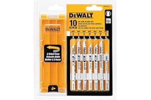 DEWALT Jigsaw Blades Set with Case, U-Shank, 10-Piece (DW3744C)