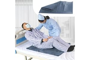 BUYHAO Grey Tubular Slide Sheet for Patient Transfer ，Washable & Reusable Draw Sheets, Sliding Board Suitable for Cars, Vehicles, Wheelchairs, Hospitals, Bed Transfers, Nursing Home Care，53" x 28"