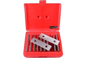 Accusize Industrial Tools 1/8" Thick Matched Pairs, 5" Overall Length,10-Pair Precision Parallel Set, EG10-1405
