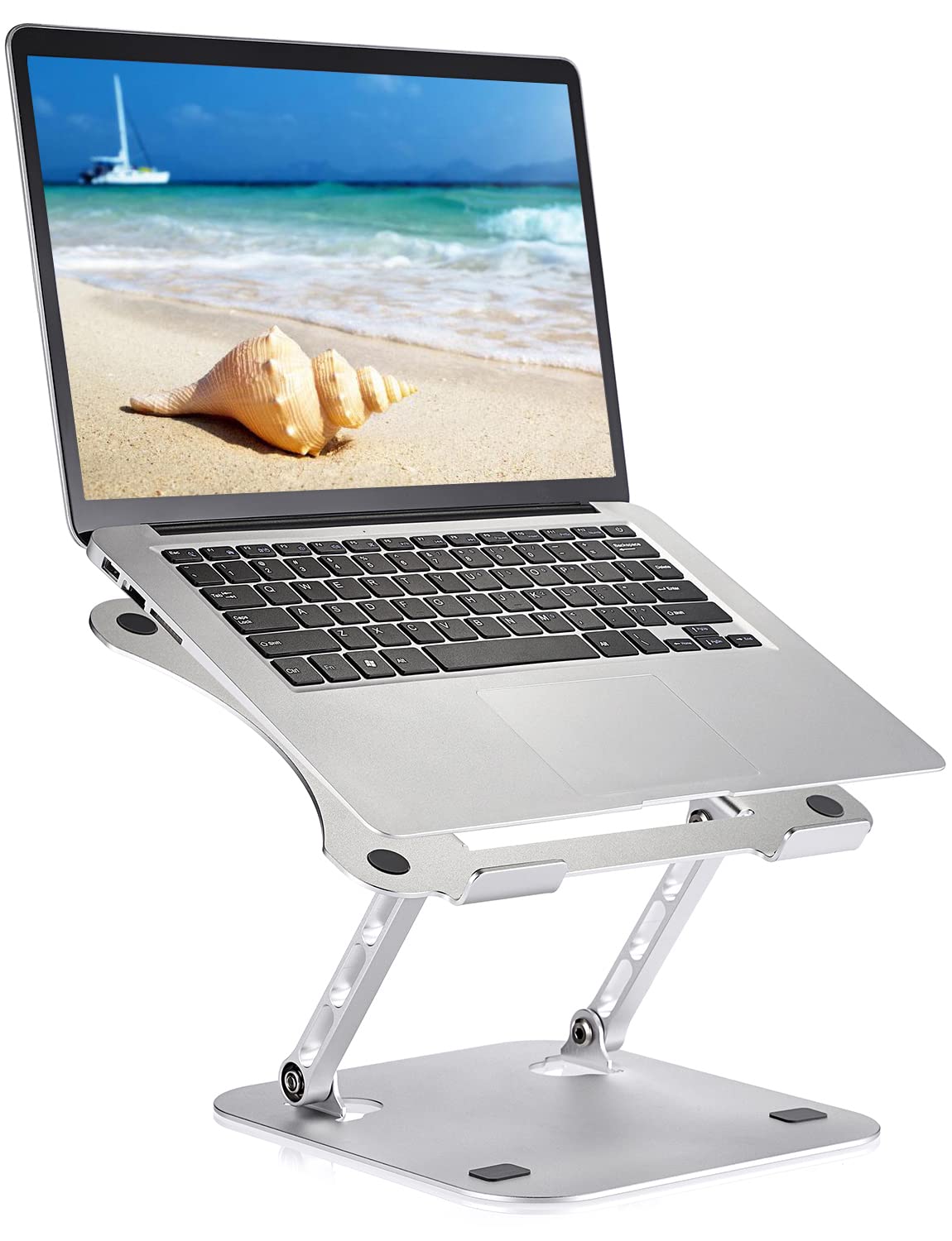 Usoun Laptop Stand, Laptop Holder, Multi-Angle Stand with Heat-Vent, Adjustable Notebook Stand for Computer up to 17 inches, Compatible for MacBook Air, Pro, Dell, Samsung, Lenovo, Alienware