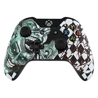 Amazon Com Extremerate Joker Faceplate Cover Hydro Dipped Front Housing Shell Case Replacement Kit For Microsoft Standard Xbox One Controller Video Games