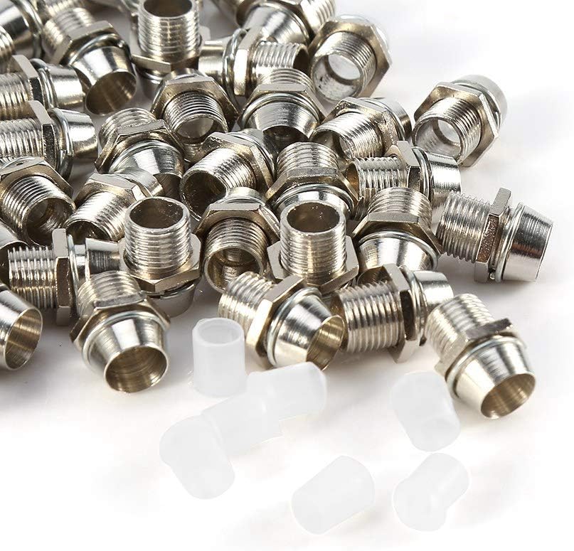 LED Holder - 50 pcs Silver Color 5mm LED Holders Panel Display Thread Mount Size 8mm - Image 3