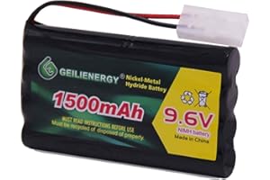 GEILIENERGY 9.6V NI-MH Rechargeable Battery Pack with Standard Tamiya Connector for RC Car, Robots and OTC Genisys 239180 & EVO Scanner(1 Pack)