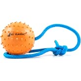 Nero Ball Classic - Dog Training Ball with Rope for Exercise of high Drive Dogs, Reward, Fetch and Tug
