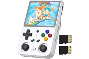 VOACLE RG353V Handheld Game Console , Dual OS Android 11 and Linux System Support 5G WIFI 4.2 Bluetooth Moonlight Streaming HDMI Output Built-in 64G SD Card 4452 Games (RG353V-White)