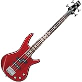 Ibanez miKro GSRM20 Bass Guitar - Transparent Red | Right-handed electric bass with mahogany body, maple neck and PJ pickup configuration