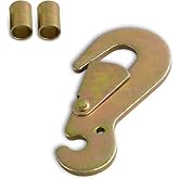 JOYOKYOPK 1 Pack Cargo Control Flat Snap Hook Fit for Tie Down Strap | Replacement Ratchet Assembly Speedy Release