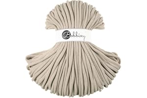 Bobbiny Jumbo 9mm Braided Macrame Cord (Beige) 108yds/330ft