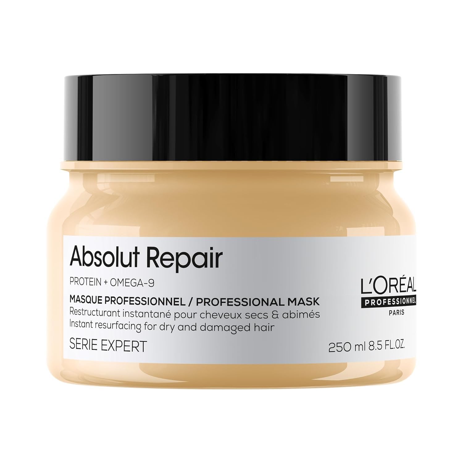 L’Oréal Professionnel | Mask, With Protein And Gold Quinoa for Medium-Thick Dry And Damaged Hair, Serie Expert Absolut Repair, 250 ml