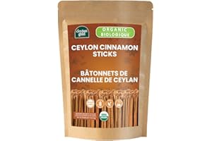 Ceylon Gold Harvest,Organic Ceylon Cinnamon Sticks 3 Inch - 2 oz (56g) - 10-12 Sticks, Baking,Cooking & Beverages,Harvested i