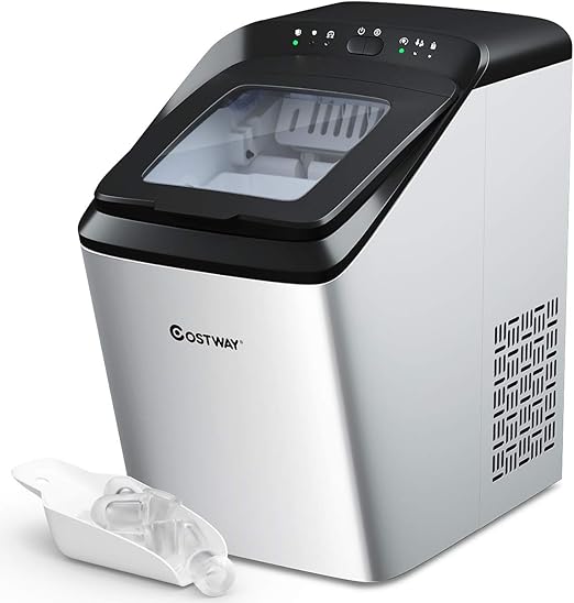 COSTWAY Portable Ice Makers Large Capacity 33lbs of Ice per 24 hours