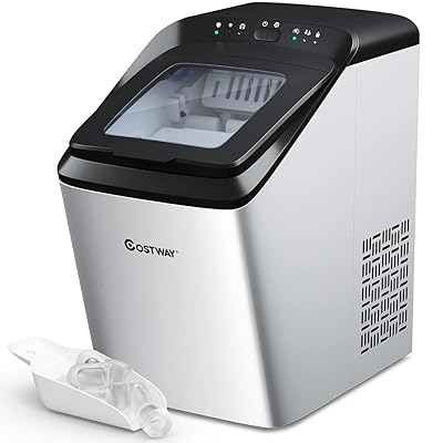 COSTWAY Countertop Ice Maker, 33 lbs/24 hrs, Self-Cleaning Function