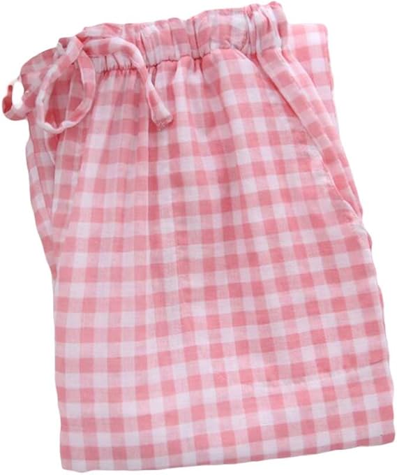 pink plaid pajama pants