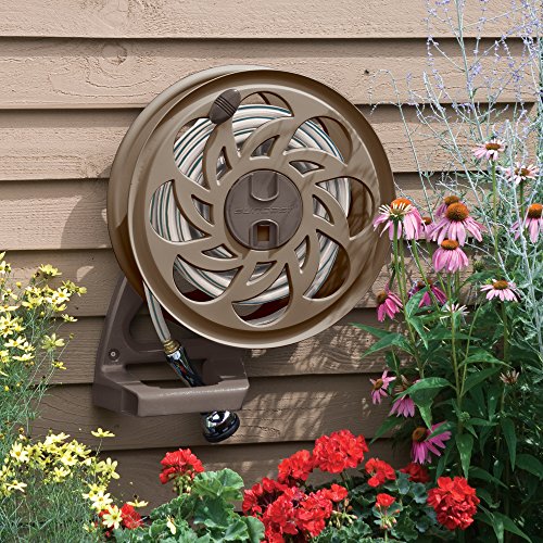 Suncast 125 ft. Sidetracker Wall Mount Garden Hose Reel with Guide