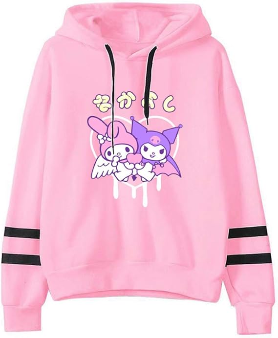 My Melody and Kuromi Hoodie Fashion Sweater Cute Kuromi Sweatshirt ...