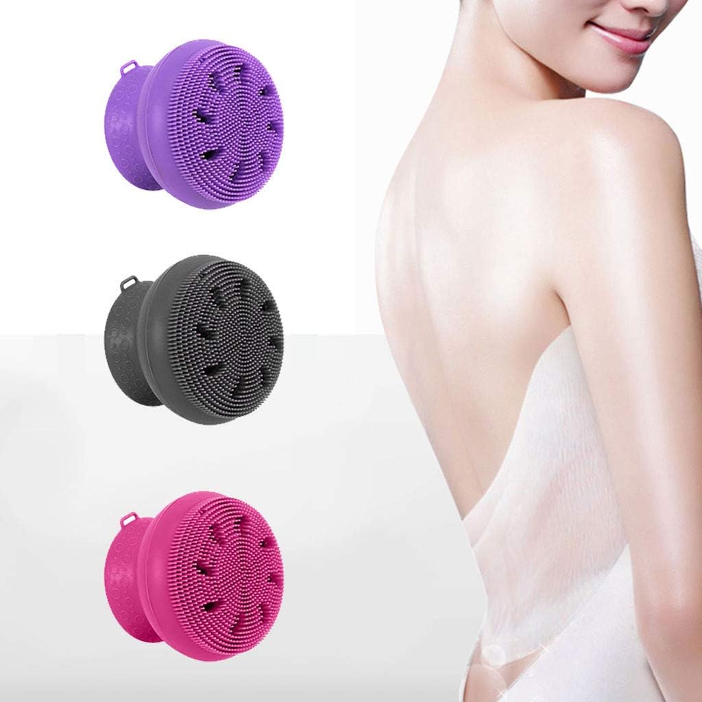 Flurries Lovely Bath & Shower Body Scrubber - Soft Loofah Silicone Body Brush - 2 in 1 Face & Body Bath Exfoliating Skin Massage Scrubber for Sensitive