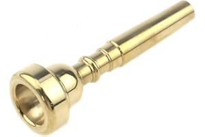 Coshar Trumpet Mouthpiece Type 5C Mouthpiece Replacement for Trumpet Musical Instruments for Beginners and Professional Players, Brass(Gold)