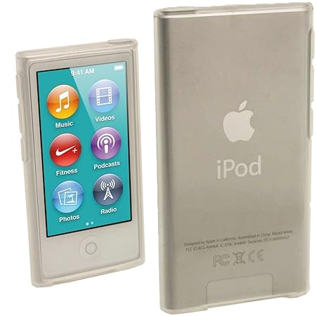 igadgitz Klar Glänzend Dauerhafte Kristall Gel Tasche TPU Hülle Schutzhülle Etui für Apple iPod Nano 7. Gen Generation 7G 16GB + Displayschutzfolie