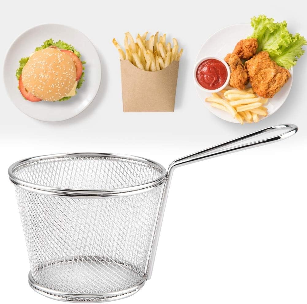 Deep Fry Basket,Mini Stainless Steel Chips Deep Fry Baskets Food