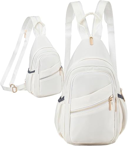 Convertible Mini Backpack for Women – Nylon Chest Bag and Shoulder Daypack with Multiple Pockets, Lightweight & Waterproof (Black) : Clothing, Shoes & Jewelry