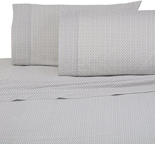 Under The Canopy Siesta Brushed Organic Cotton Sheet Set, King, December Sky