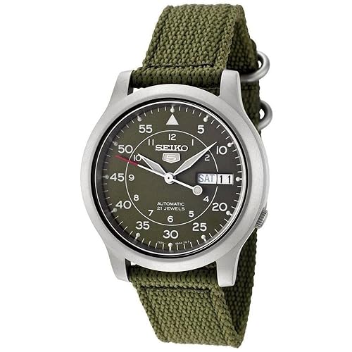 Men's SNK805 SEIKO Automatic Stainless Steel Watch with Green