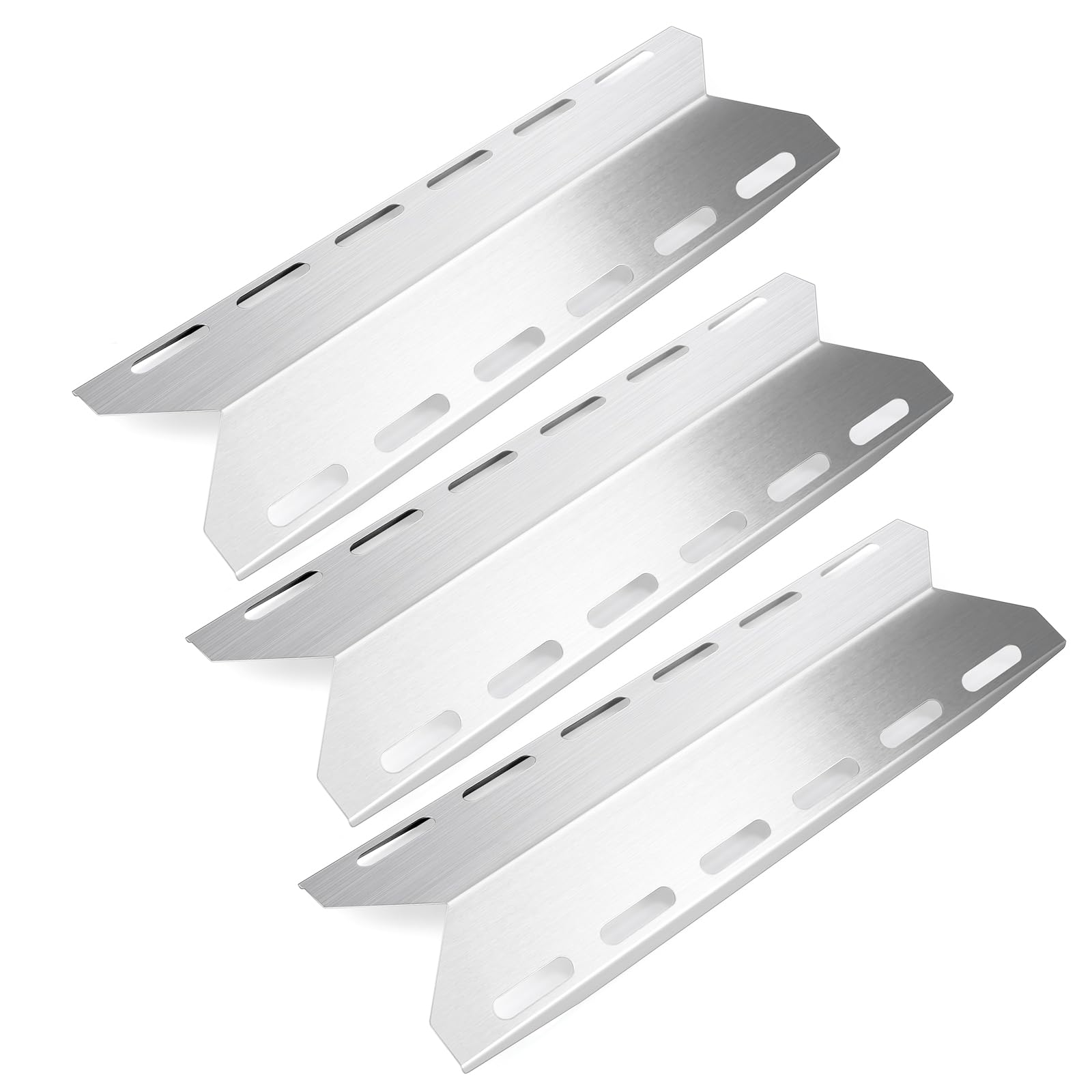 GFTIME 44CM Stainless Steel Heat Plate Replacement for Charmglow 720-0234, 720-0289, Flame Tamer spare parts for Nexgrill 720-0033, 720-0335, Perfect Flame, Perfect Glo Gas Grills, 3 Pack
