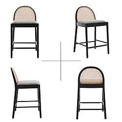 HEAH-YO Modern Counter Stools Set of 4, 26 Inches
