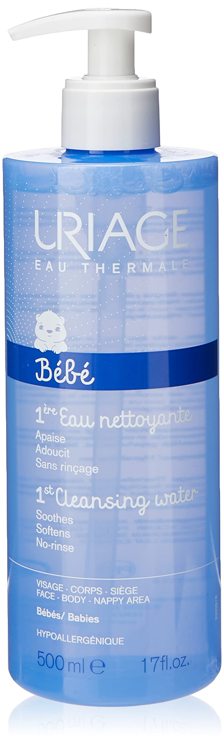 Uriage No-Rinse Cleansing Water for Babies, 500 ml