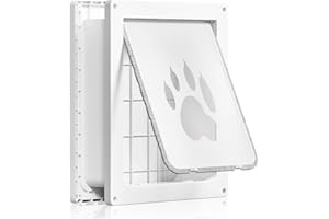 MIAOTONG Dog Door for Interior and Exterior Doors, Upgrade Thicken Dog Doors for Large Dogs, Plastic Doggy Door and Cat Door with Security Cover and Magnetic Flap, Strong and Durable (Pets Up to 100Lb