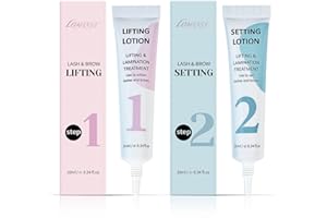 Lomansa Only Step1 and Step2 - Lash Lifting & Fixing Lotion for DIY Lash Lift at Home Precision Slim-Tip Tube for Controlled,