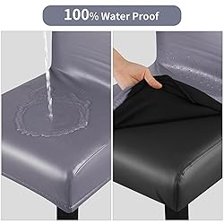YISUN Bar Stool Covers, Stretch Waterproof PU Bar