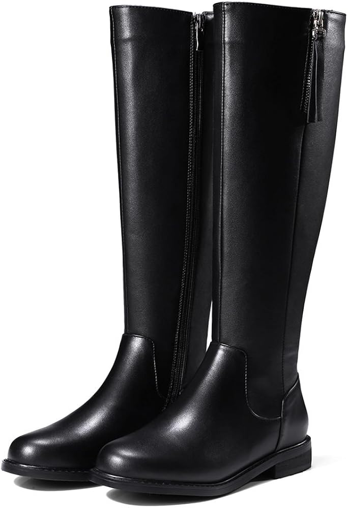 Amazon Com Zjvi Women Fashion Winter Genuine Leather Thigh High