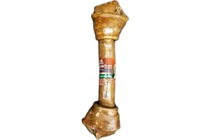 Pet Factory American Beefhide 12" Knotted Bone Dog Chew Treat - Chicken Flavor, 1 Count/1 Pack