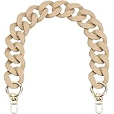 uxcell Acrylic Purse Chain Strap, 17.7" Flat Handbag Replacement Strap Acrylic Flat Chain for Purse Handbags, Brown