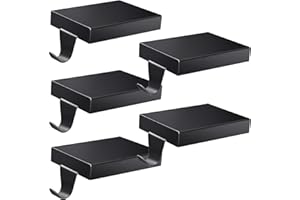 Tcevily 2 Pack Christmas Stocking Holder Bases - Mantel Stocking Hangers Hanging Hooks for Fireplace Stand Hanger Holder Weighted Hangers for Xmas Holiday Decoration (Black, 2)