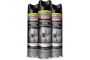 Weiman Stainless Steel Cleaner & Polish Aerosol, 12 Oz (Pack of 3)
