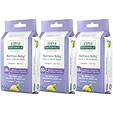 Aleva Naturals Bamboo Baby Nose 'n' Blows Wipes for Cleaning Stuffy Noses with Saline, Natural and Organic Formula, Extra Str