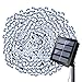 EJFOIEJ Solar String Lights, Outdoor String Lights 72 ft 8 Modes 200 LED Christmas Lights Waterproof Decotation Outdoor Lighting for Gardens Patio Holiday Party(White)