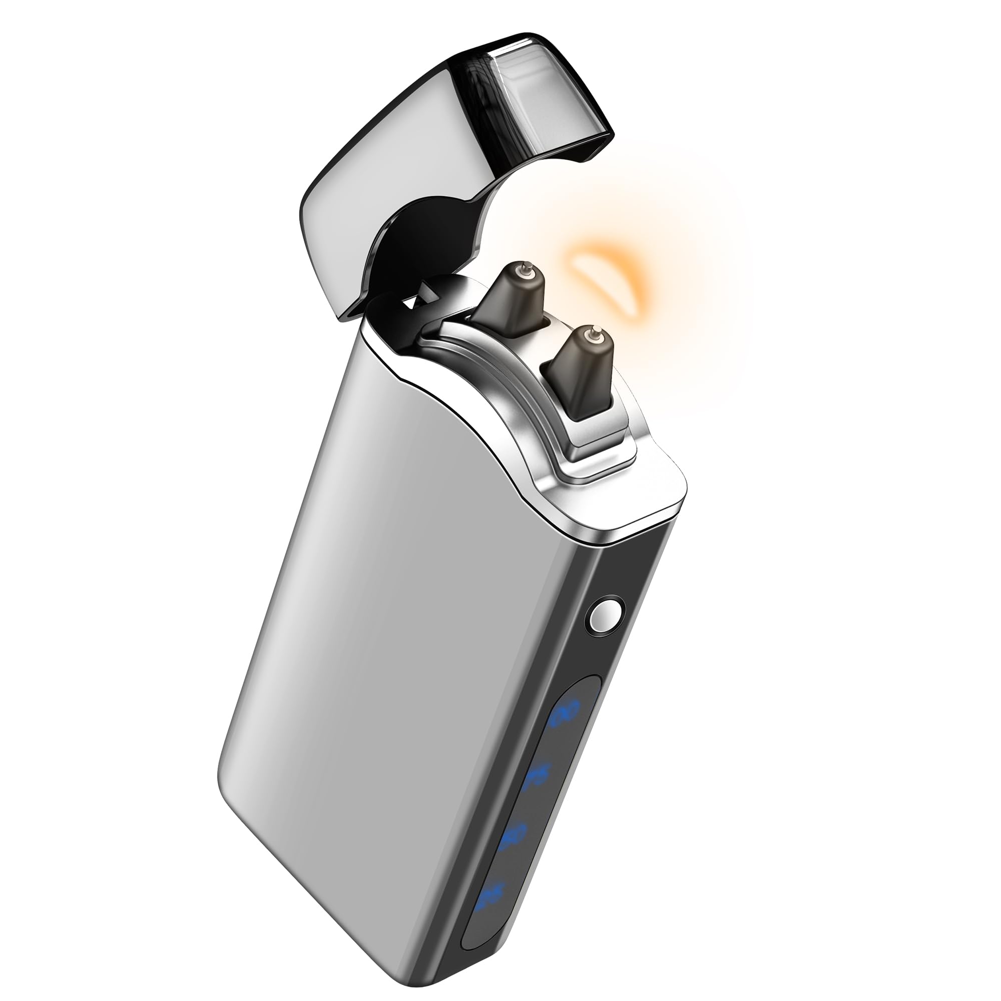 Photo 1 of Big Arc Lighter Magical “Flame” USB Rechargeable Plasma Electric Cool Lighter (Silver)
