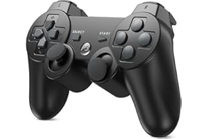 Wireless PS-3 Controller Dual Shock, Compatible with All PS-3 Consoles, Upgraded Joystick and Anti-Slip Ergonomic Design, Hig