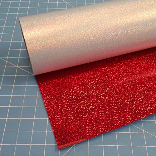 Siser Red Holographic 20" x 5' Iron on Heat Transfer Vinyl Roll by Coaches World