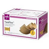 Medline TwoFlex 2-Layer Compression System, Easy to Use Adjustable Compression, for Athletes and Medical Use, Effective Compression with 2-Layer Design